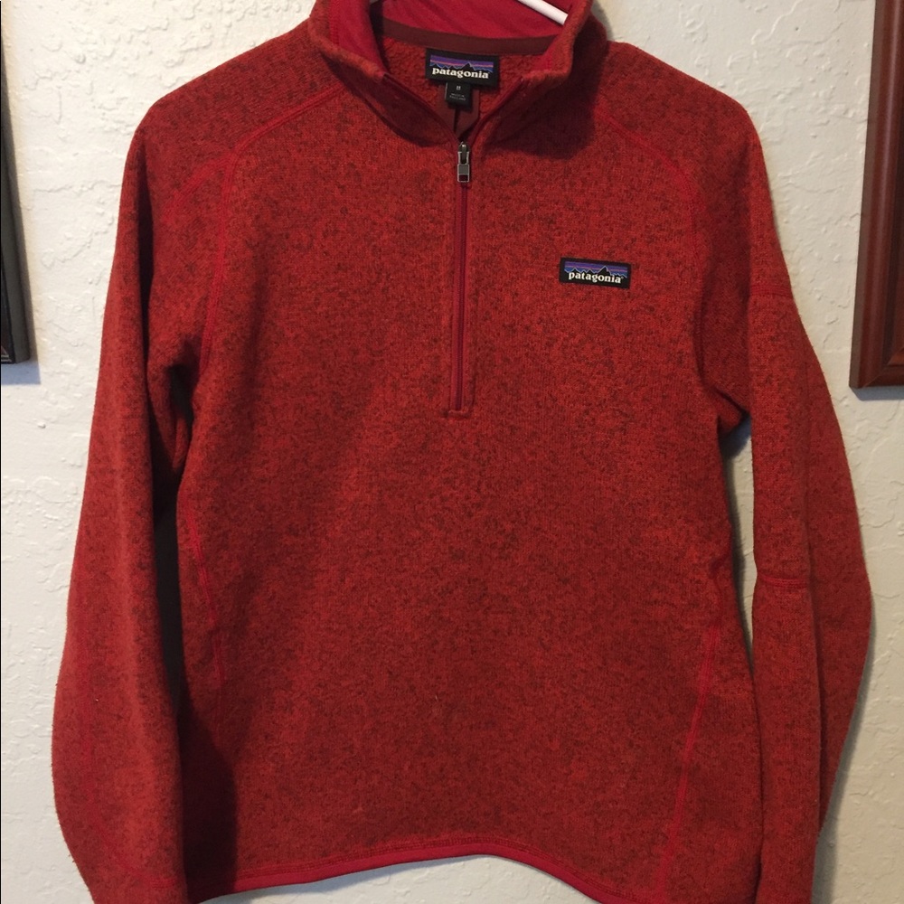 Red/Rust 1/4 Zip Patagonia Better Sweater - Picture 3 of 5